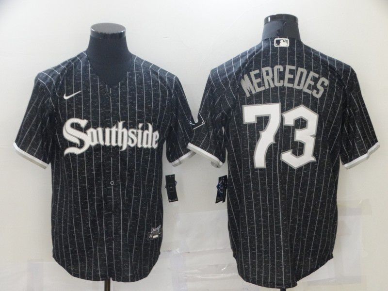 Men Chicago White Sox #73 Mercedes City Edition Black Game Nike 2021 MLB Jerseys